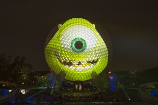 Spaceship Earth Transforms into “Monsters University” Star M