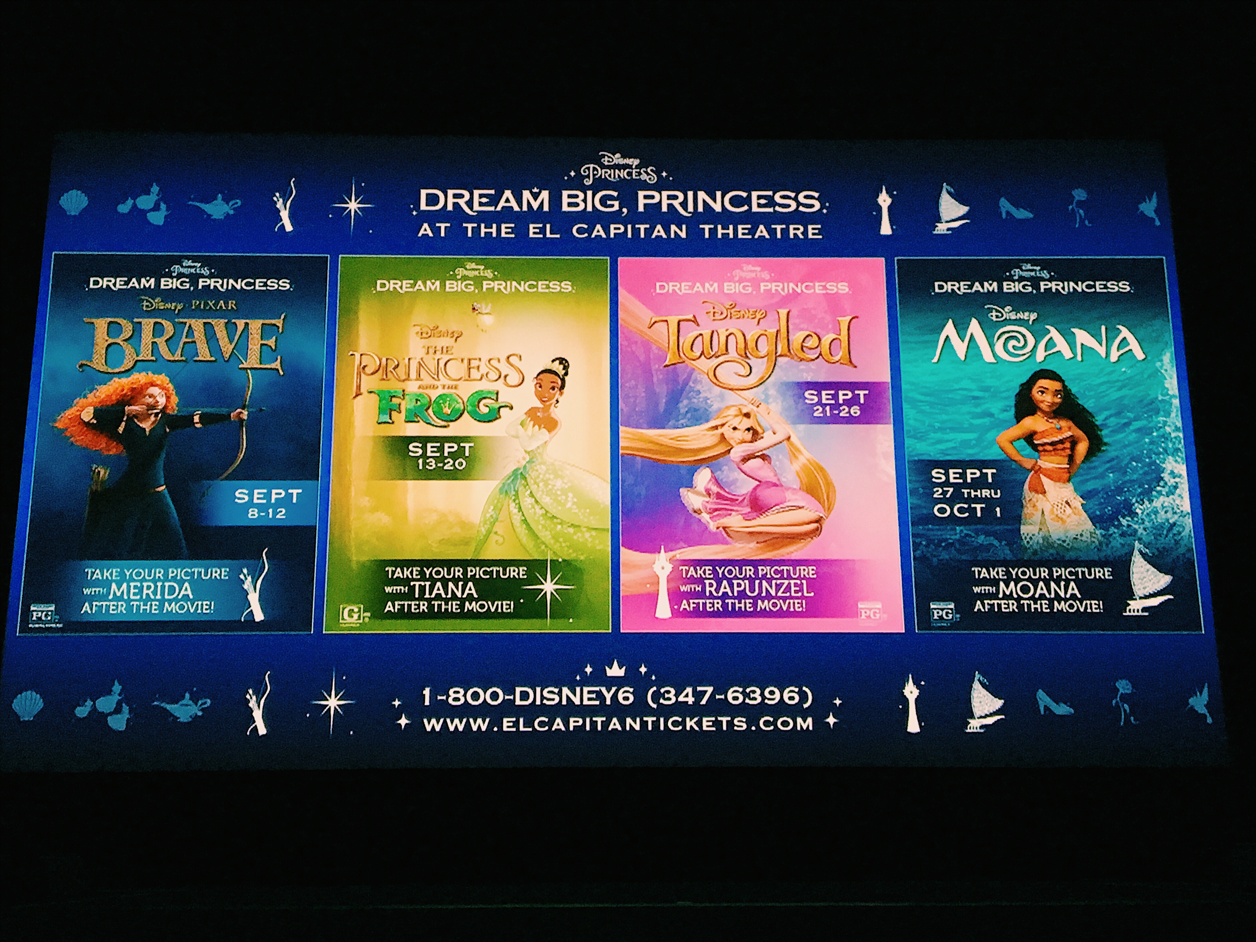 A look at the "Dream Big Princess" event in the works at the El Capitan. 